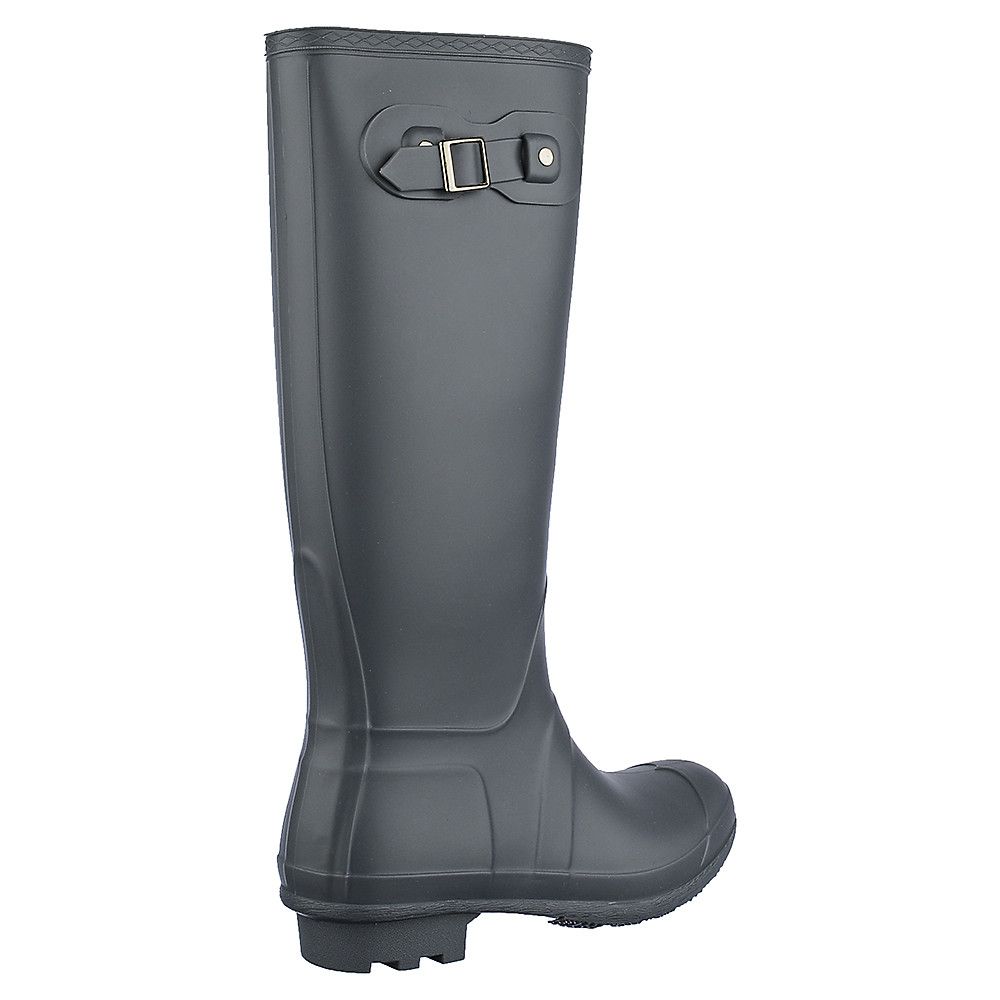 【KHIHO】RIBBON PADDING BOOTS / 追跡付 AZALEA WANG Buckle Block Heel Boot BUCKLEDUP-BLK - Shiekh