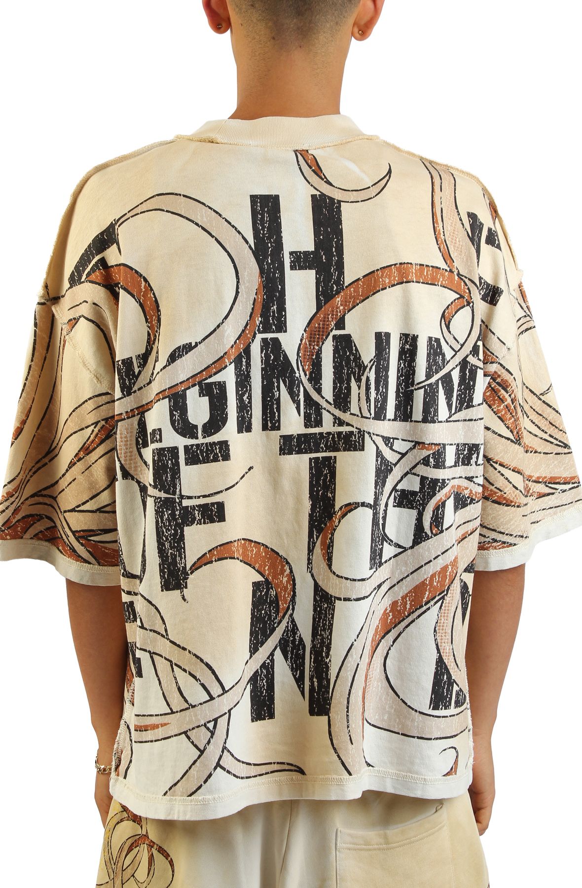 RARE PEACE Manga Cyborg T-Shirt RT6001-ECRU - Shiekh