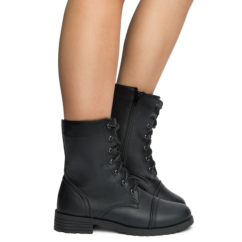 black combat boots women's cheap