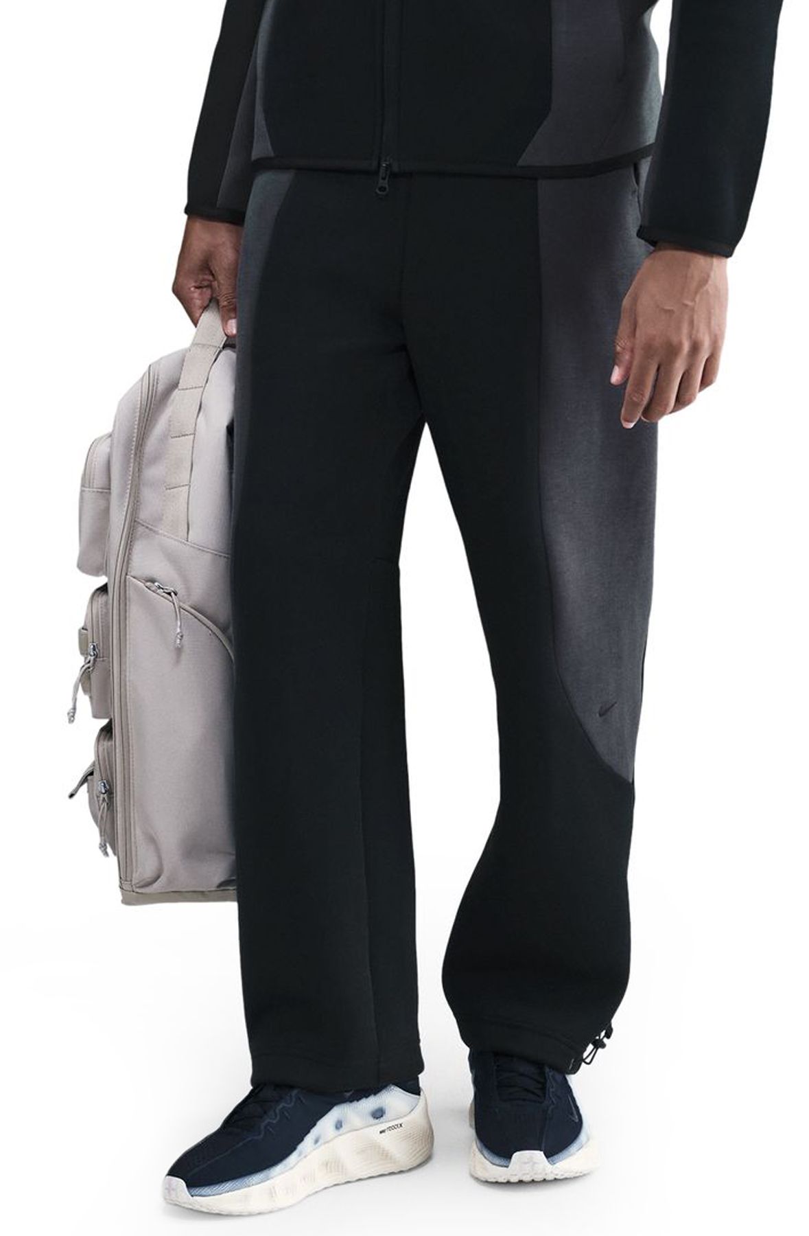 NIKE Tech Color-Block Open-Hem Fleece Pants IF1323 010 - Shiekh