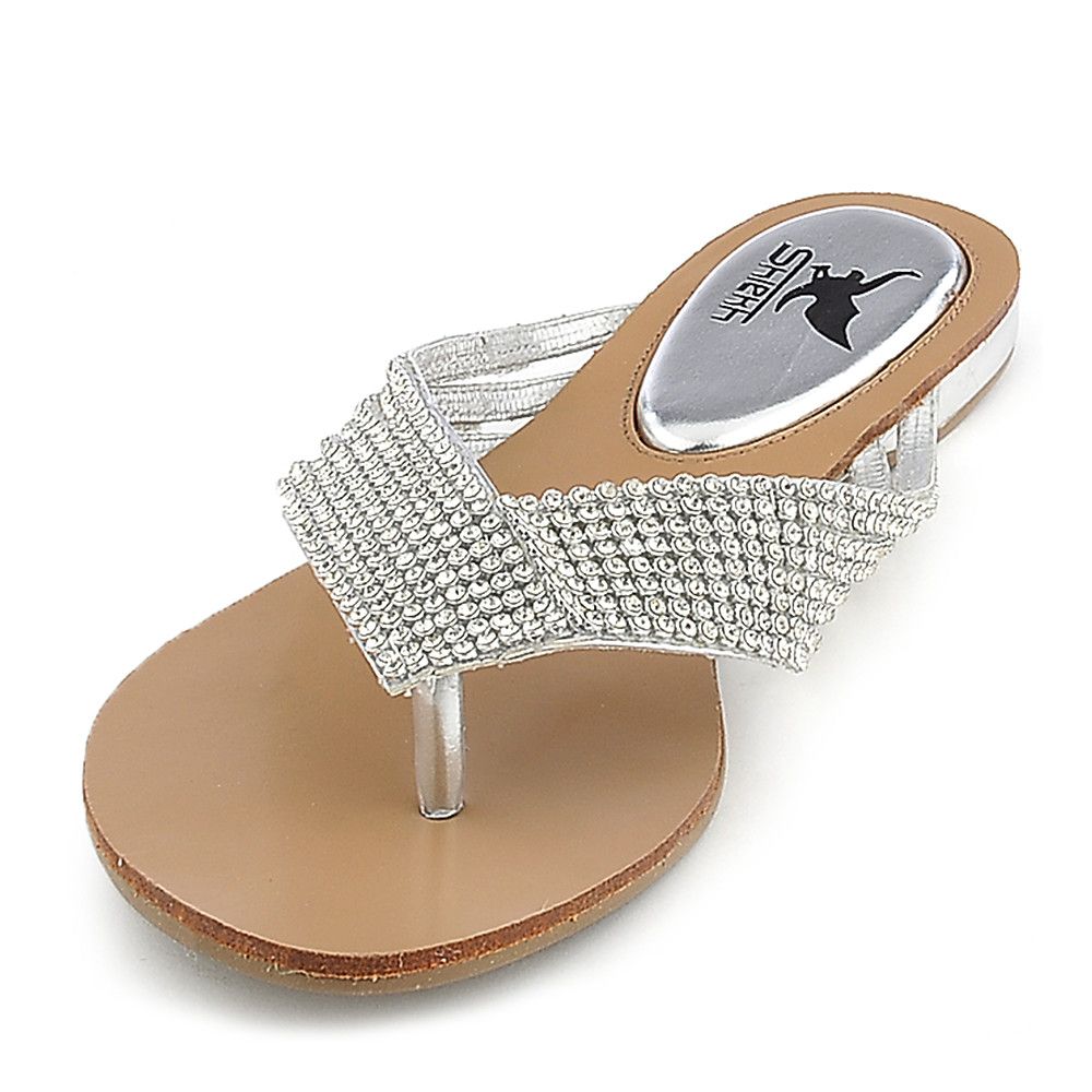 TWIN TIGER Kylie-09 Flat Sandals KYLIE-09/SILVER - Shiekh