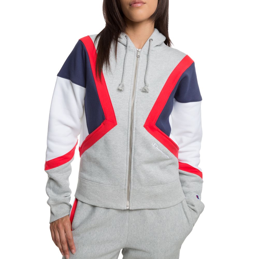 CHAMPION REVERSE WEAVE COLORBLOCK ZIP HOODIE JL4949 550001 TIB Shiekh