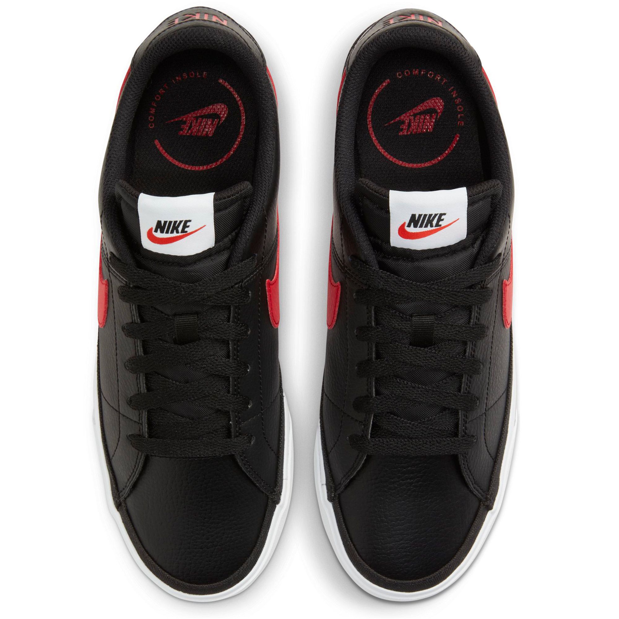 nike court legacy black red