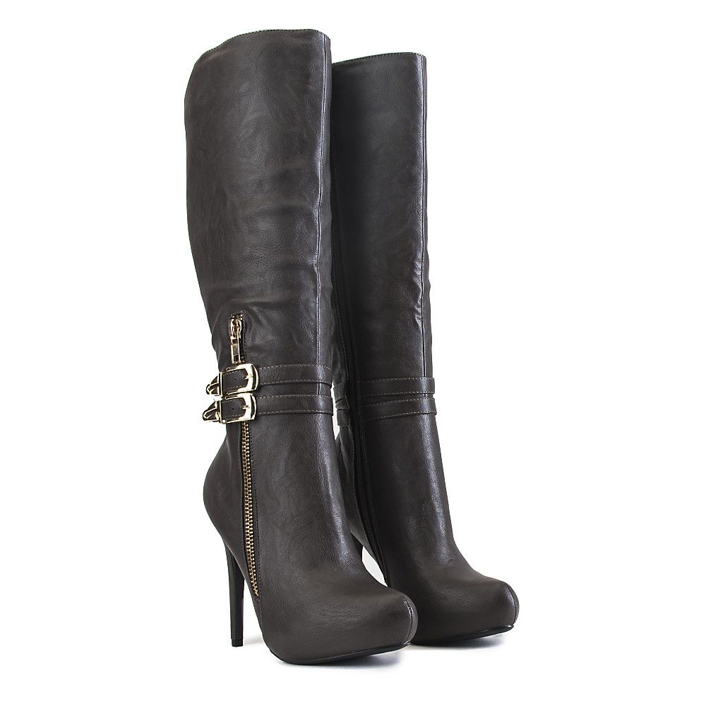 knee high leather boots size 8