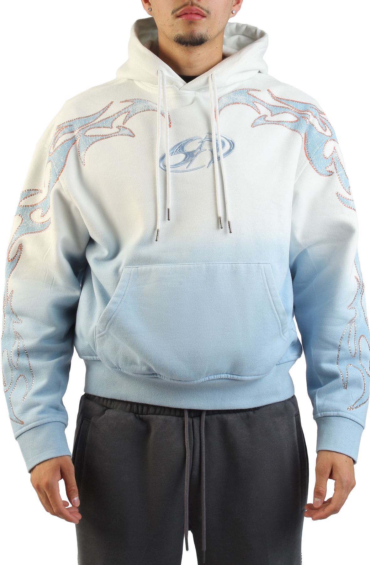 SMOKE RISE Scorpion Hoodie FO26S429SK-CHALK - Shiekh