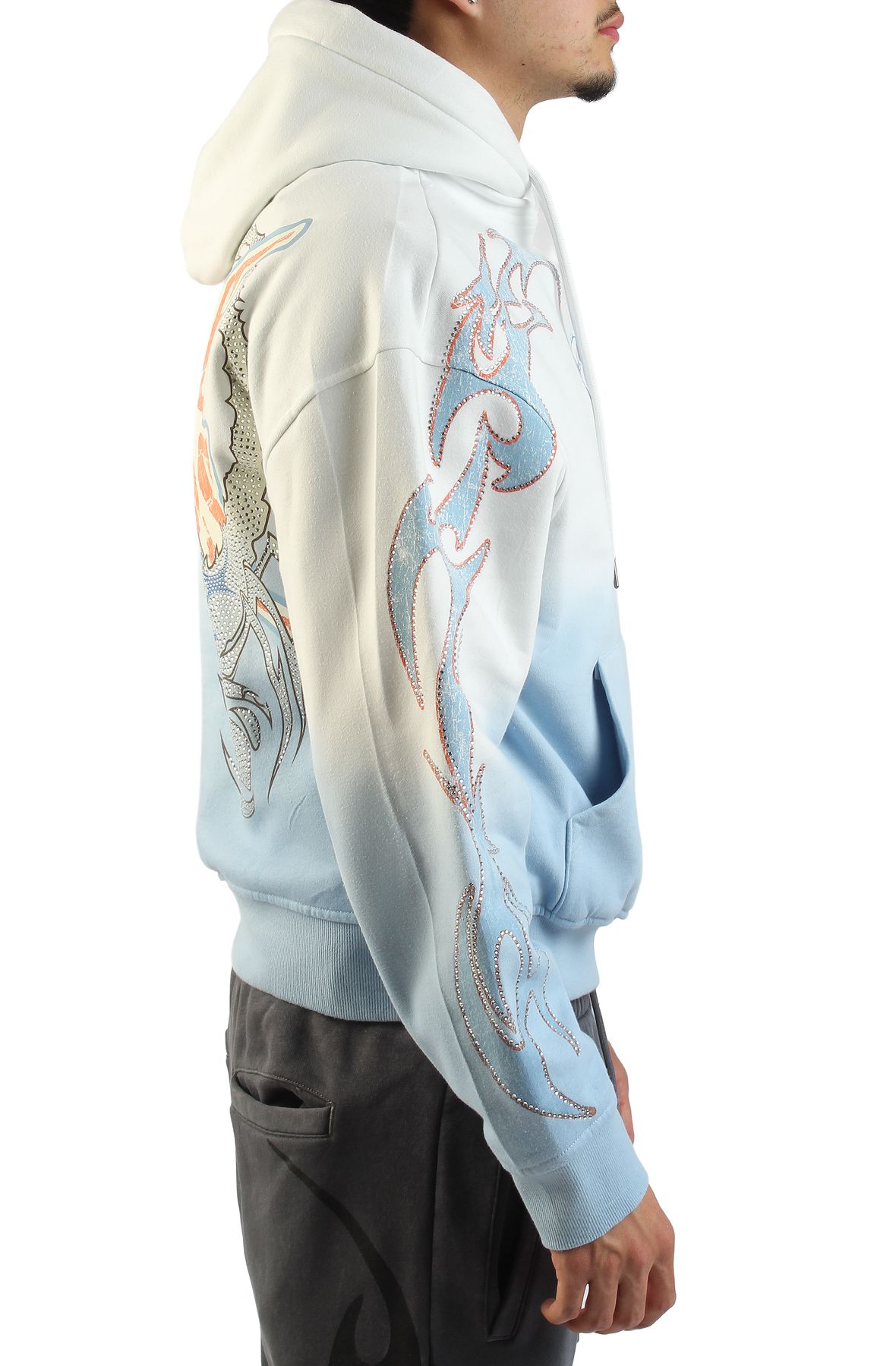 SMOKE RISE Scorpion Hoodie FO26S429SK-CHALK - Shiekh