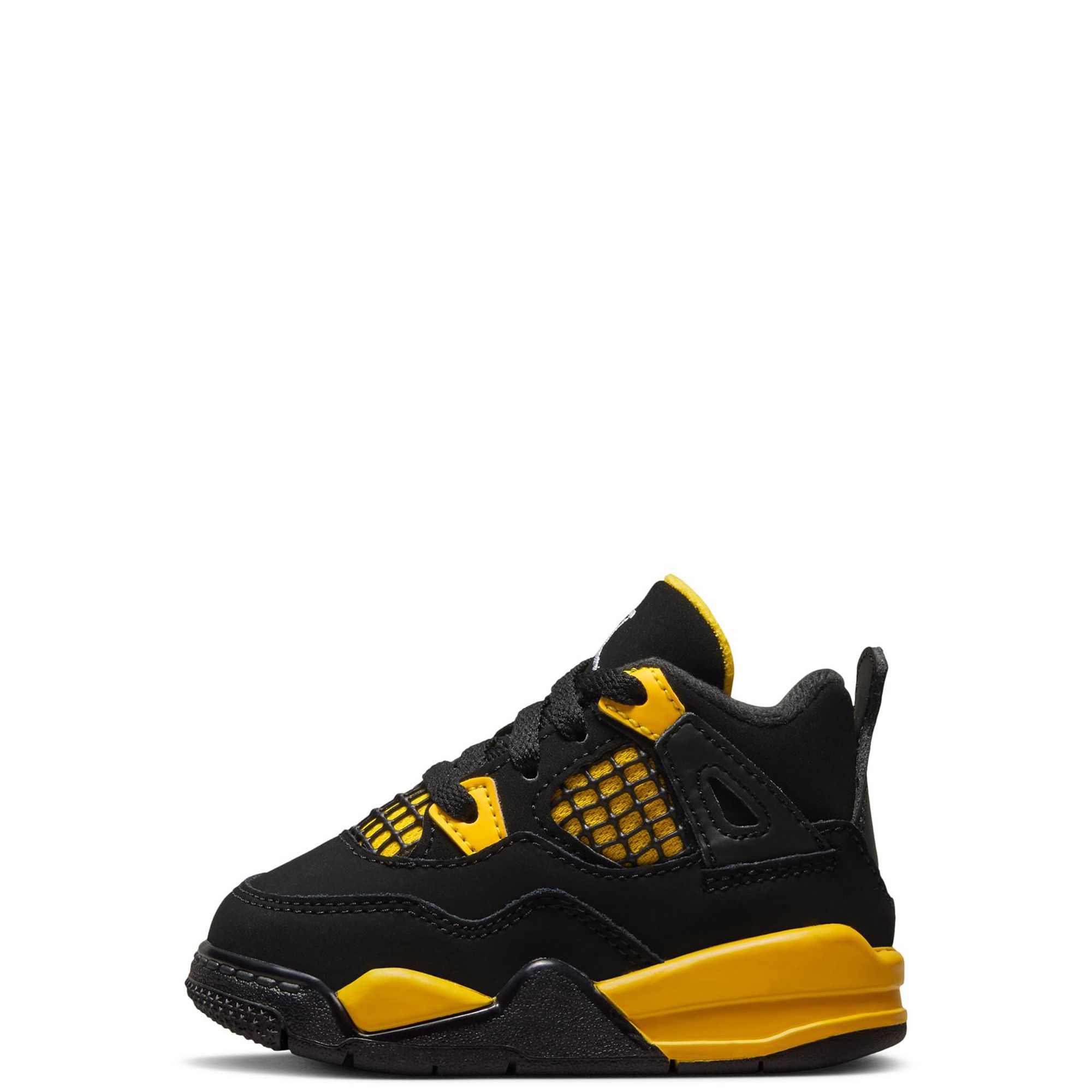 Nike Air Jordan 4 Retro TD 'Black Cat' BQ7670-010 Little Kids Size 10C