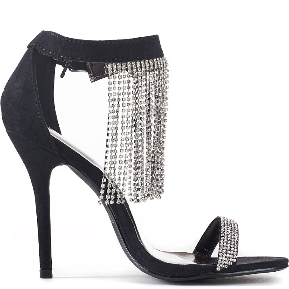 JENNI RIVERA Adele-203 Bejeweled Dress Heel ADELE-203/BLACK - Shiekh