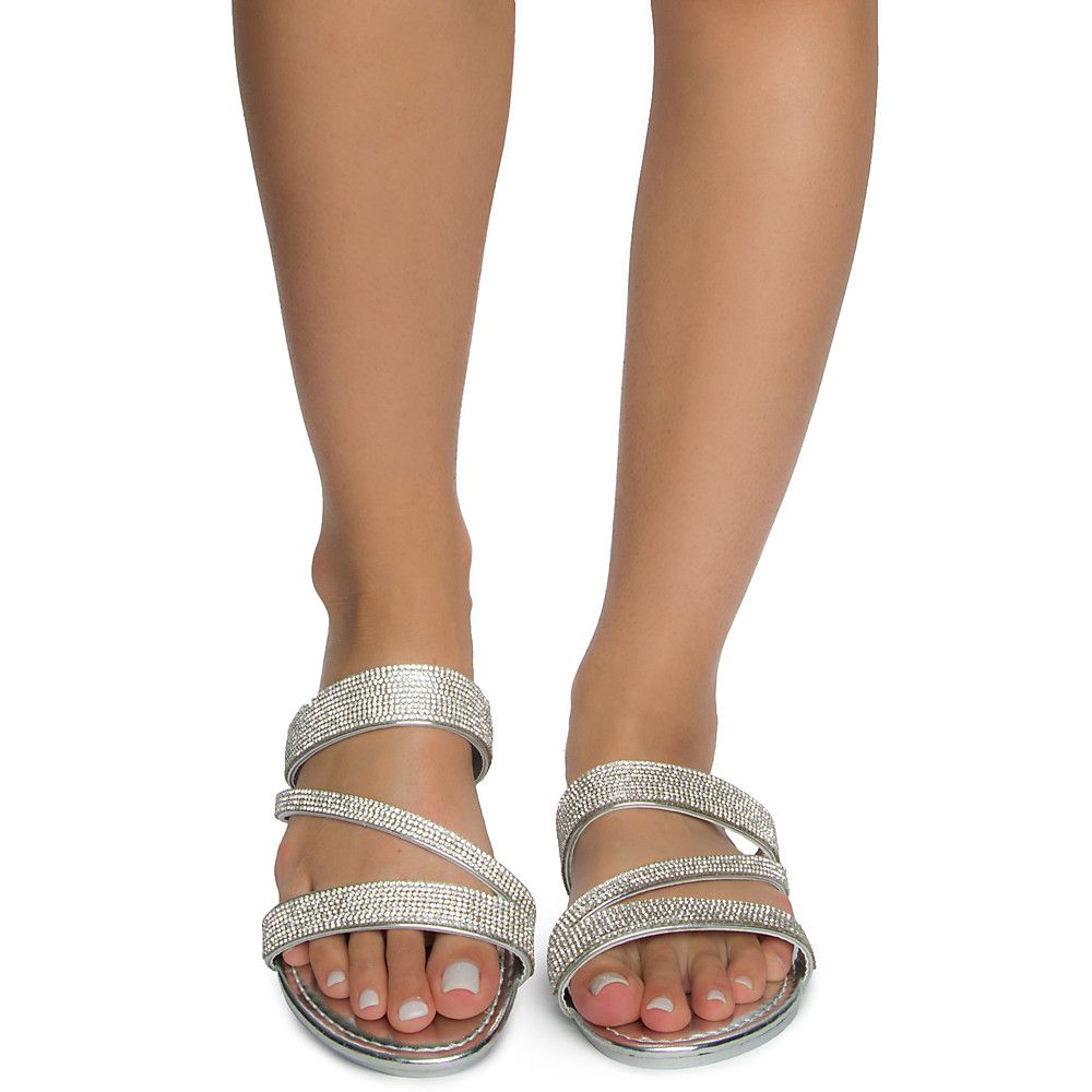 BAMBOO Feather-01S Slides JPM FEATHER-01S SLVMPU - Shiekh