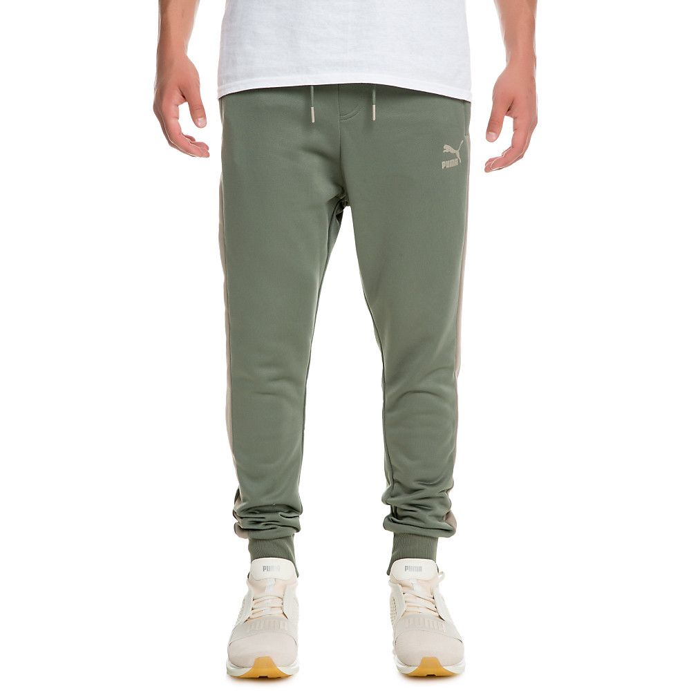 puma track pants green