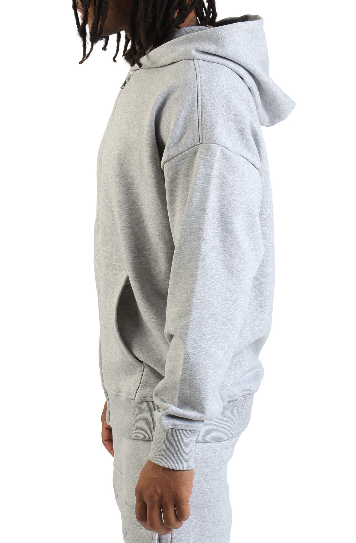 グレー パーカー BREATH グレー パーカー BREATH BREATH グラフィック ジップパーカー | グレー