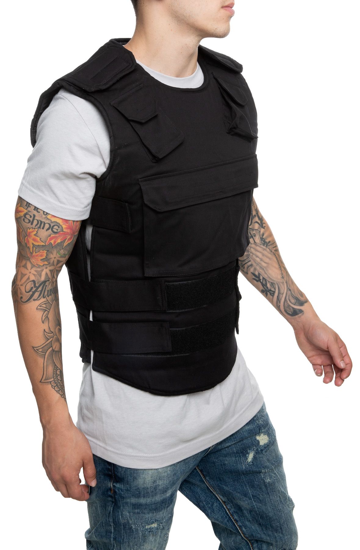 REBEL MINDS Riot Tactical Twill Vest 192-532BLK - Shiekh
