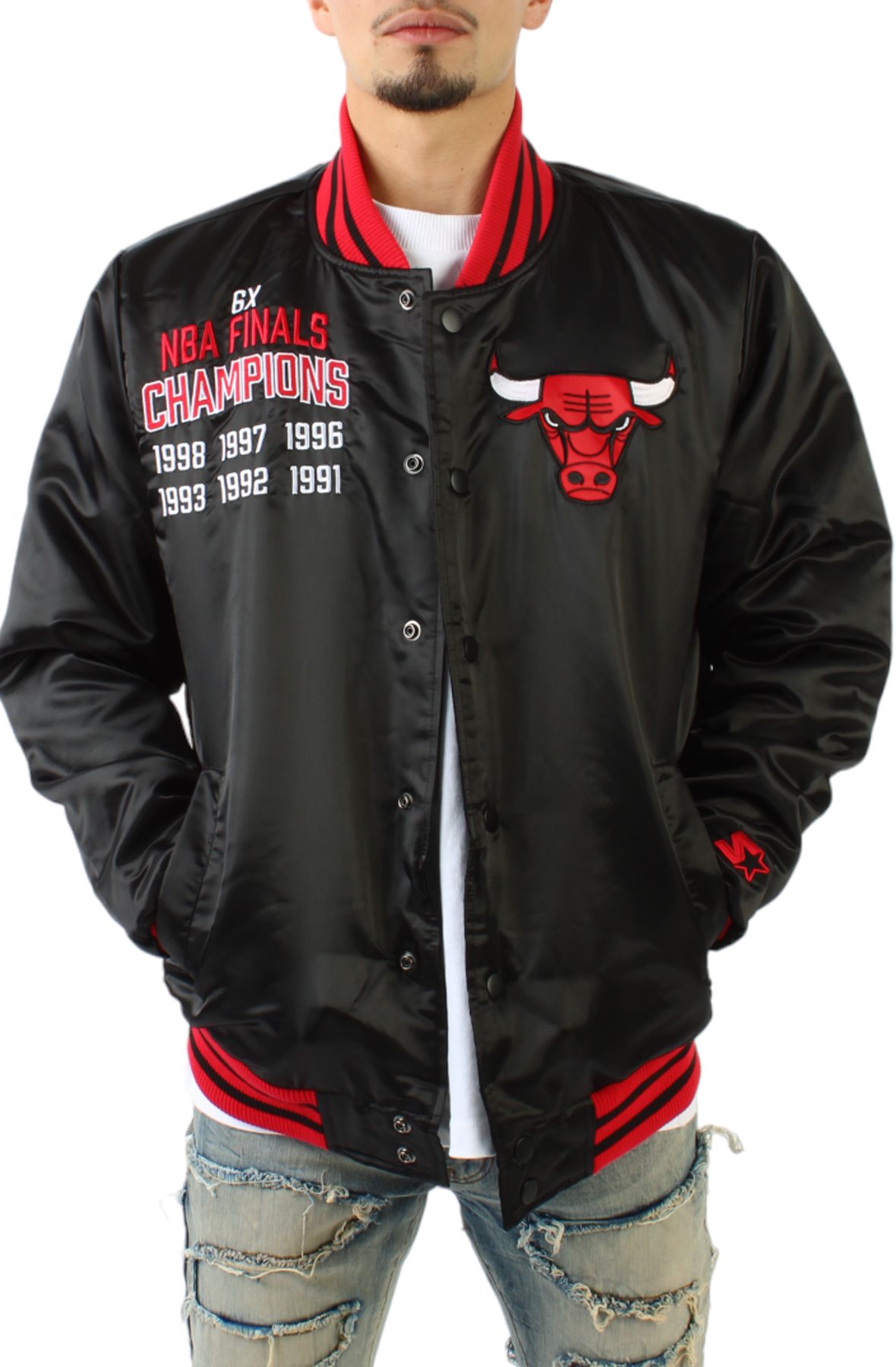 Maker of Jacket NBA Teams Chicago Bulls 6X Finals Champions Varsity Jacket