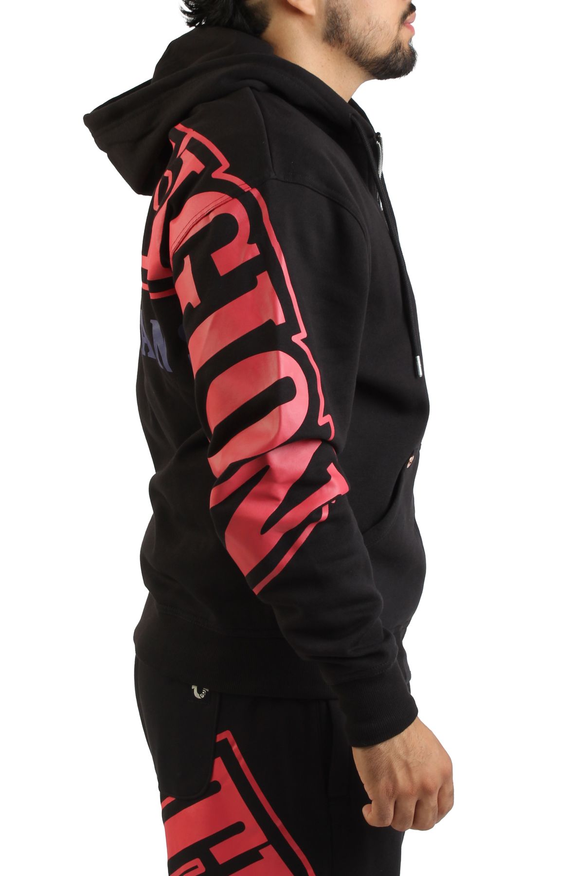ああTRUE RELIGION TRUE RELIGION Arched Logo Zip-Up Hoodie 109858-1001 - Shiekh