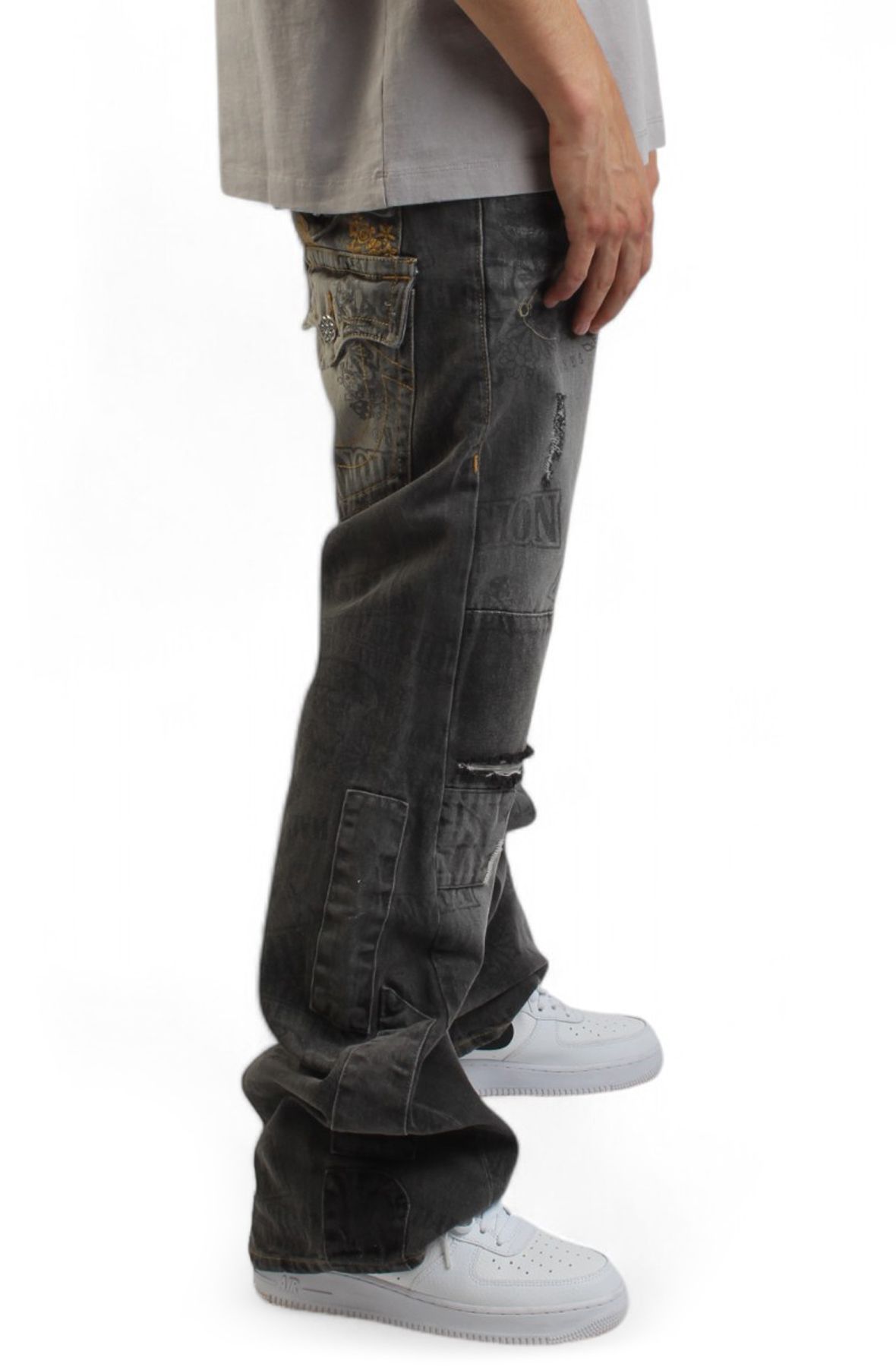 TRUE RELIGION Chief Keef BW x TR Joey Stacked Jeans 108784-ITPR - Shiekh