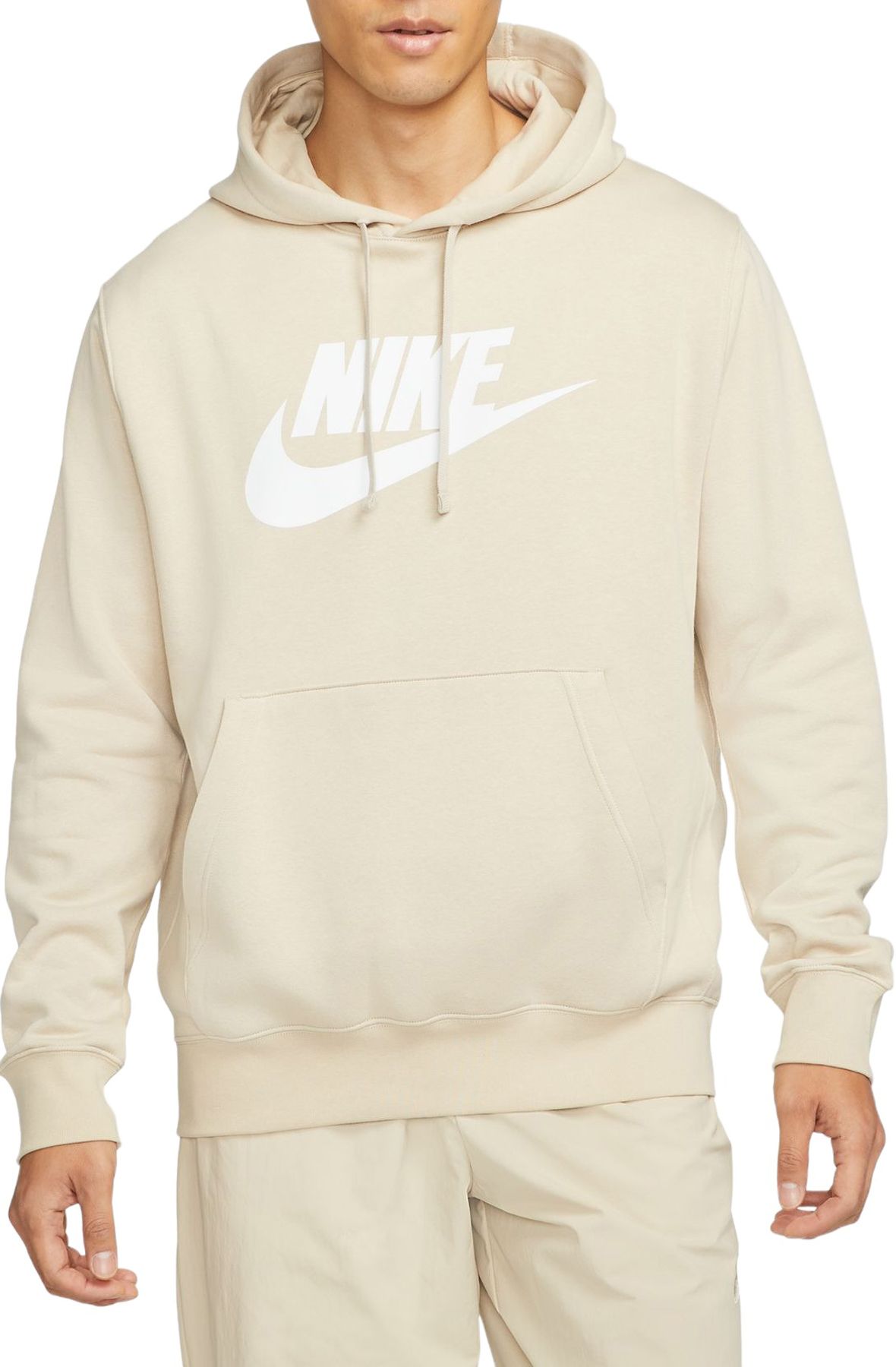 Nike Mens Sportswear Club Fleece Pullover Hoodie BV2654 206 Rattan White 2X  TALL