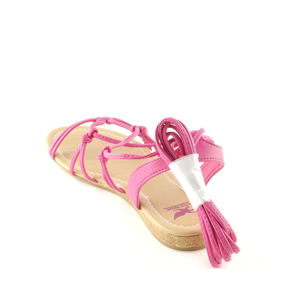 Fuschia Shoes Mid Heel Women s Sober Strappy Sandal Fuschia 