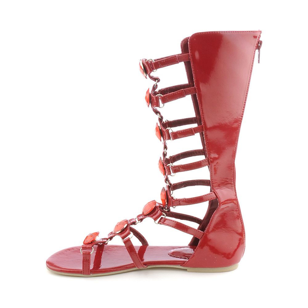 ELEGANT FOOTWEAR Women's Diamond-S Gladiator Sandal DIAMOND-S-8/RED ...