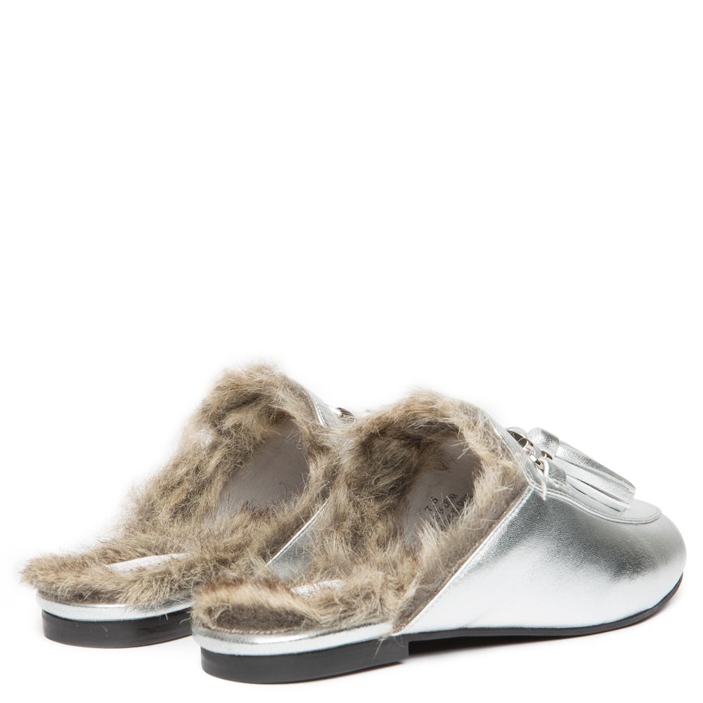 fluffy mule loafers