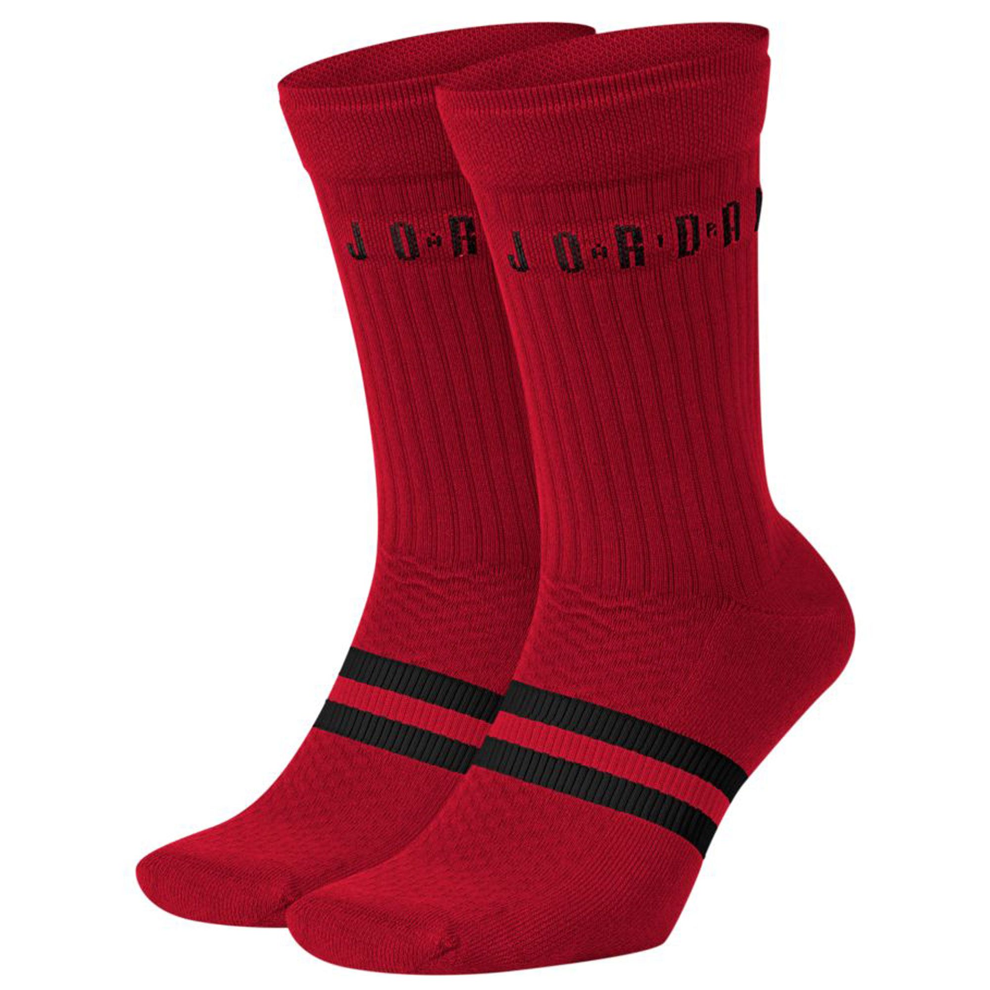 black and red air jordan socks