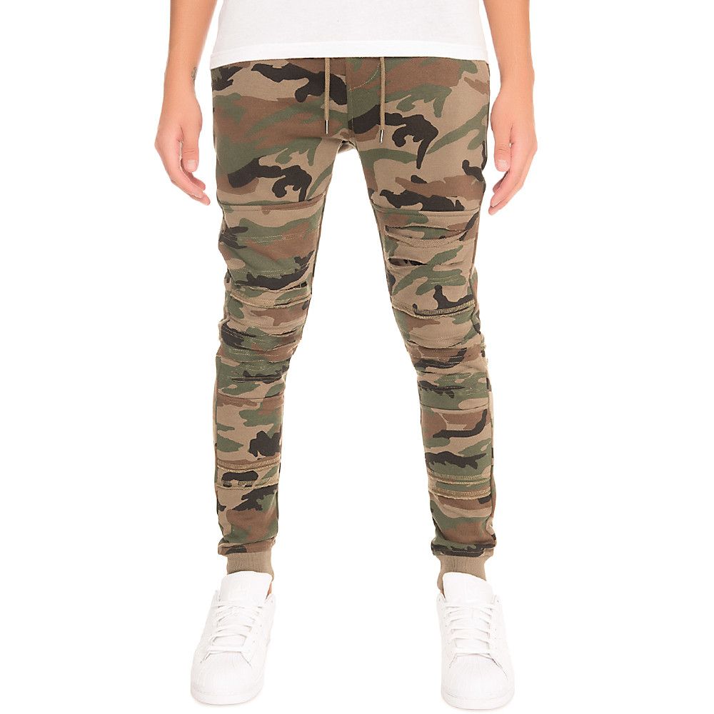 camo ripped joggers