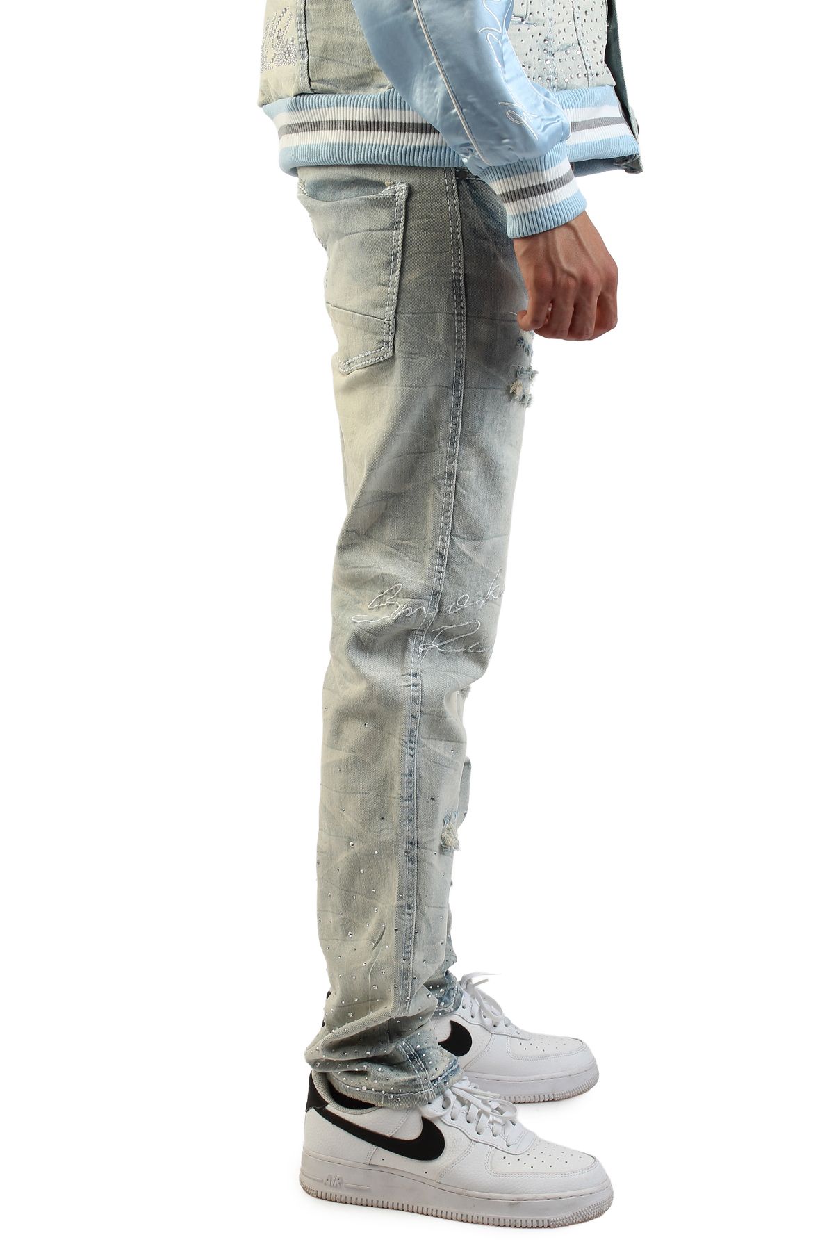 SMOKE RISE Brant Jacquard Jean JP26S445SK-IND - Shiekh