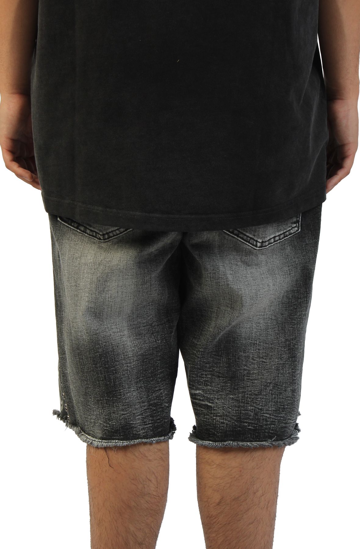 SMOKE RISE Comfort Chaos Abyss Jean Shorts JS26S446SK-BLK - Shiekh