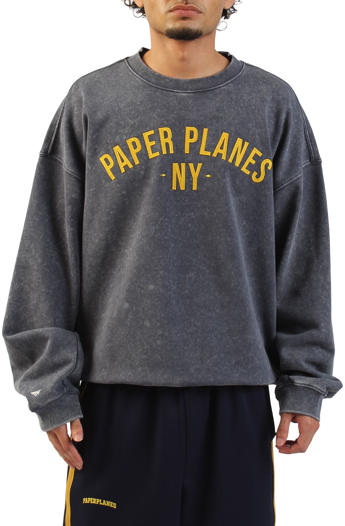 argue のDRY COTTON PLANE SWEAT FOODI PAPER PLANES NY Felt Crewneck 300518-NVY - Shiekh