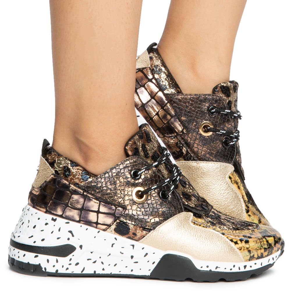 YOKI SHOES Clint-16 Block Sneakers CLINT-16-SNAKE - Shiekh