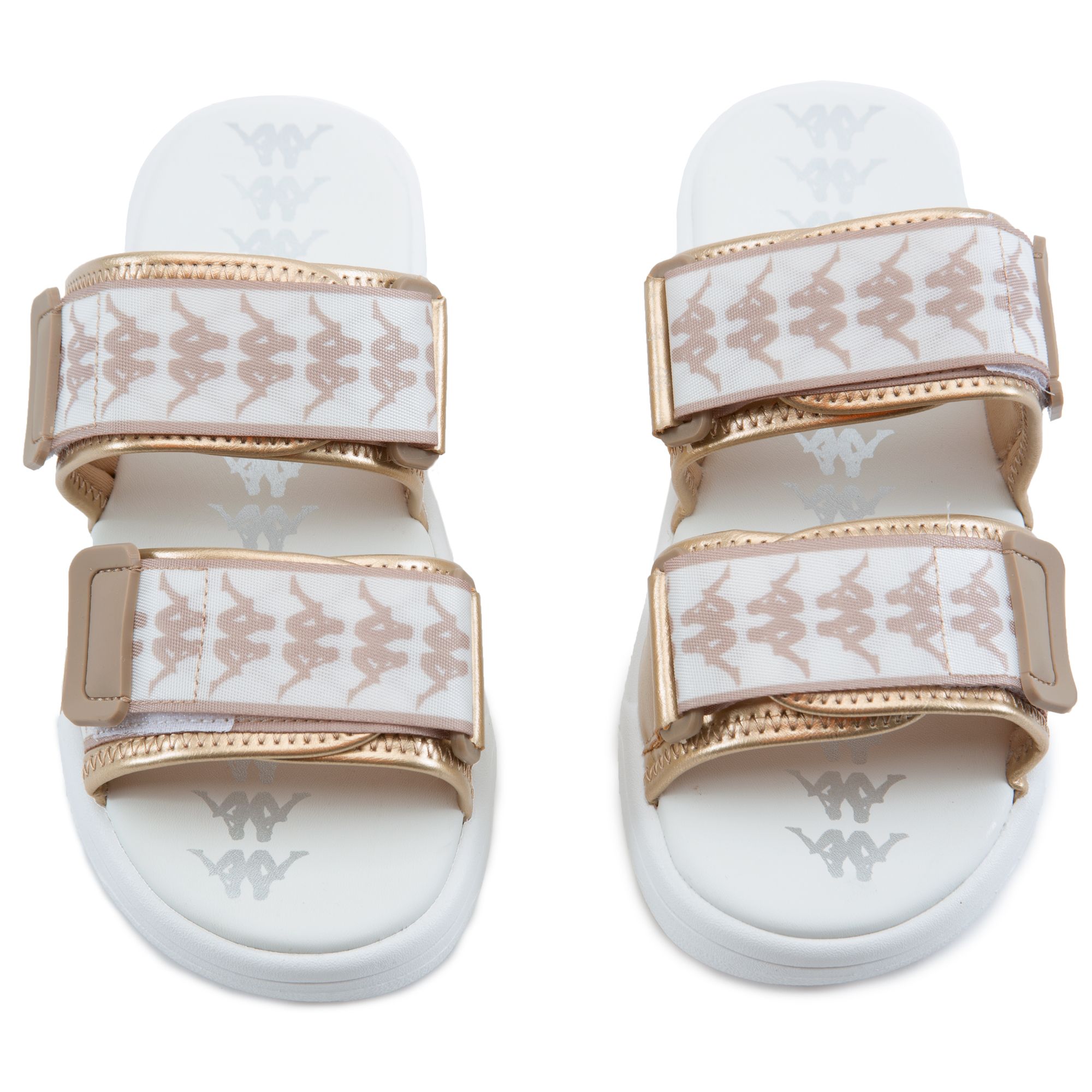 kappa white & gold 222 banda aster 2 sandals