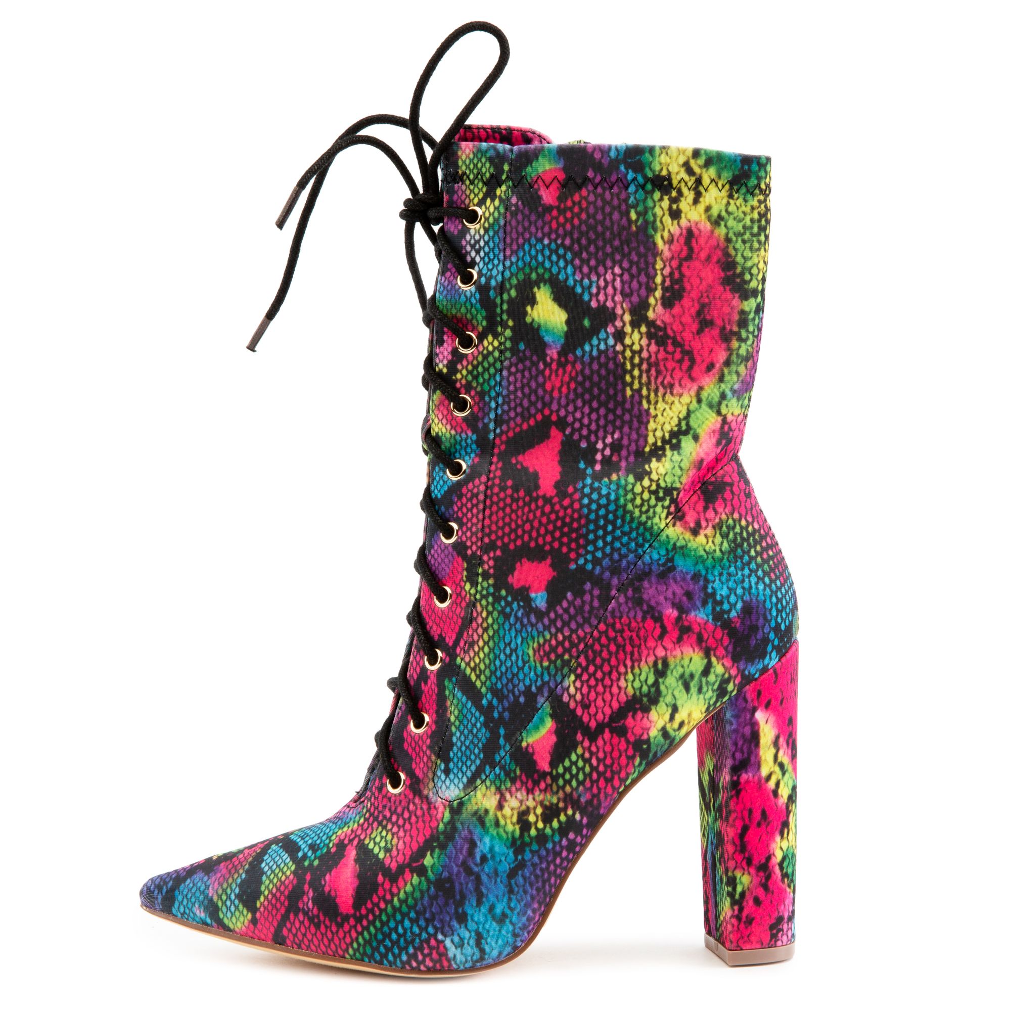 Womens multi colored booties outlet