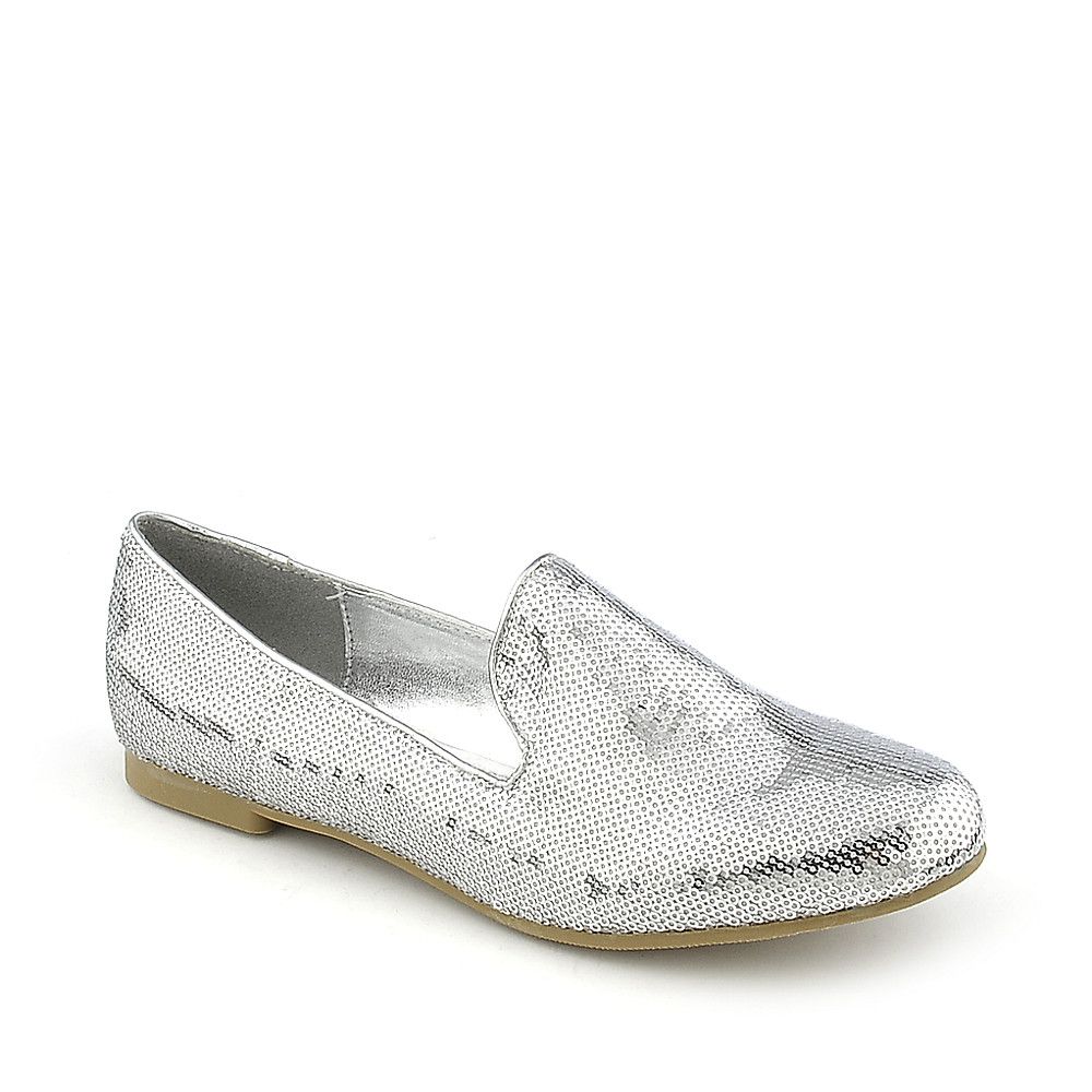 silver flat shoes size 11