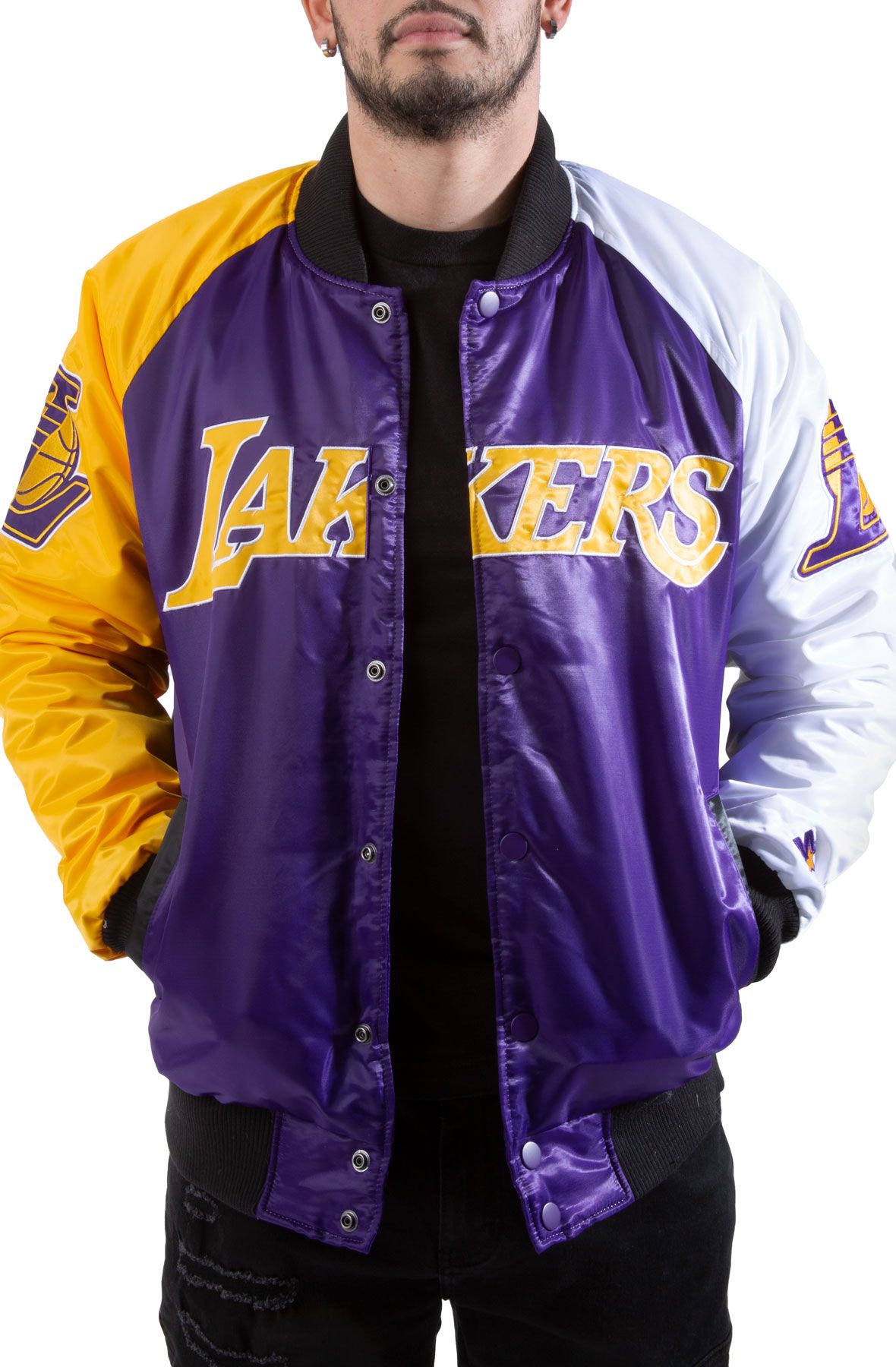 Starter Los Angeles Lakers Tri-Color Jacket Purp/Gold/Wht