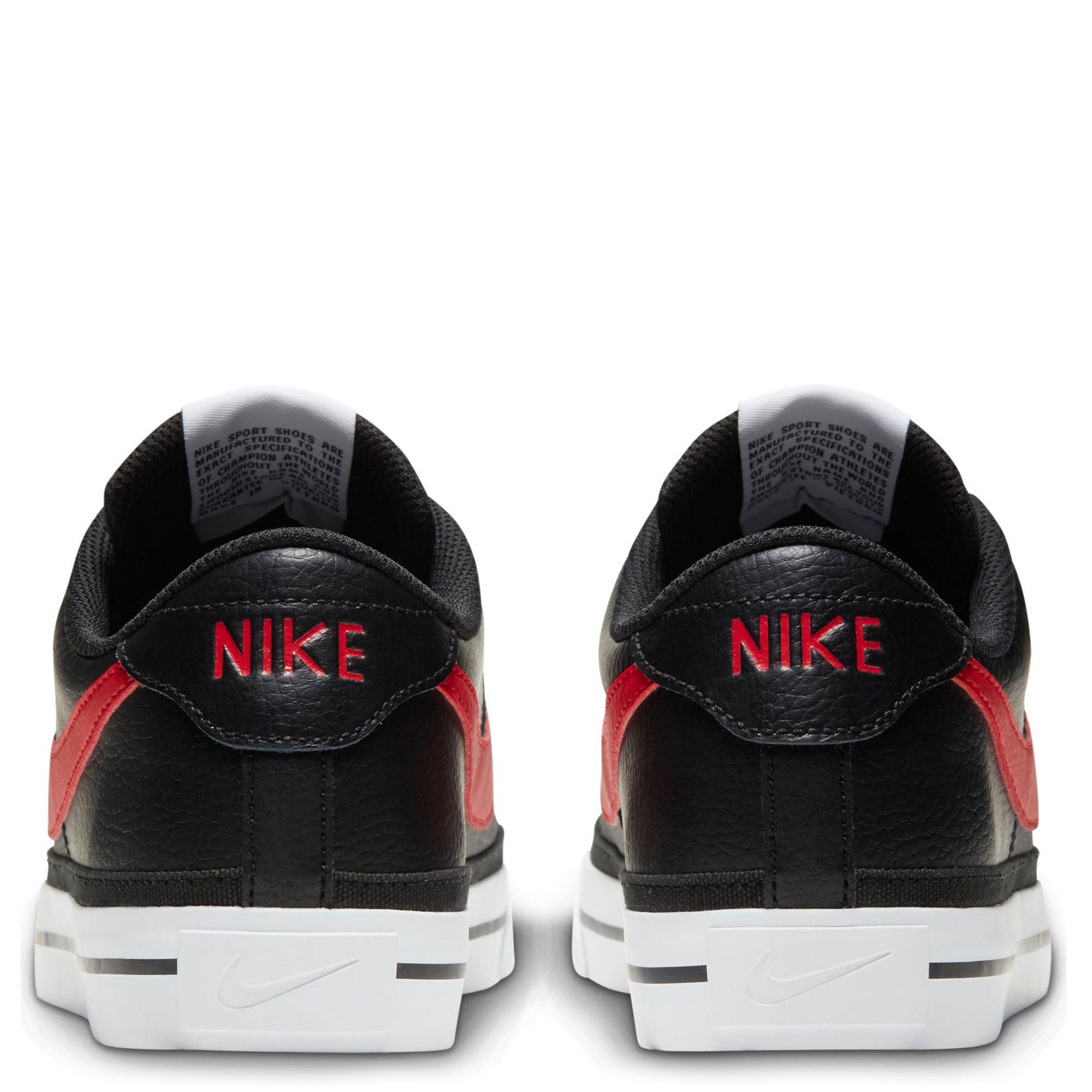 nike court legacy black red