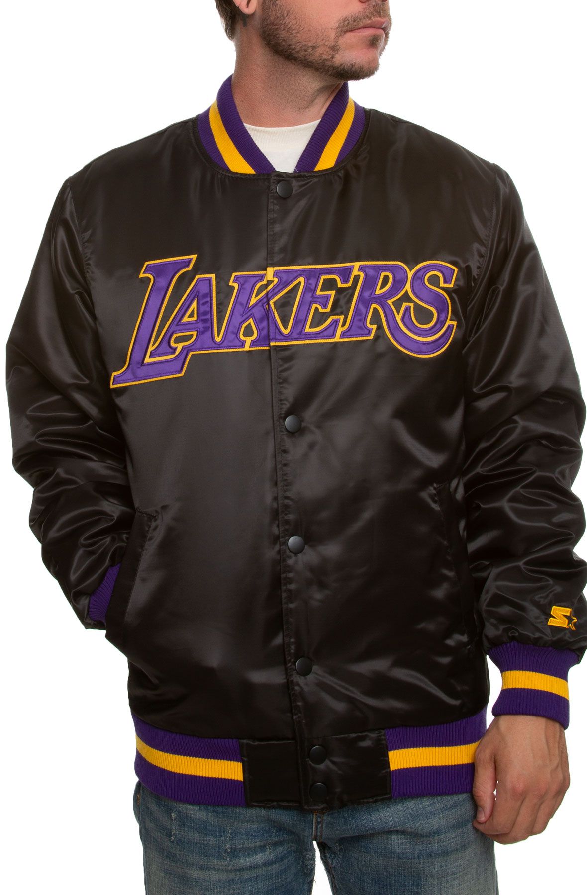purple lakers starter jacket