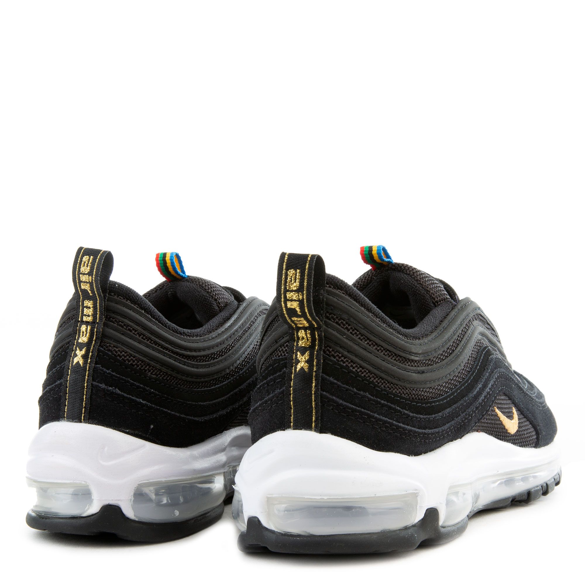 air max 97 leather black gold