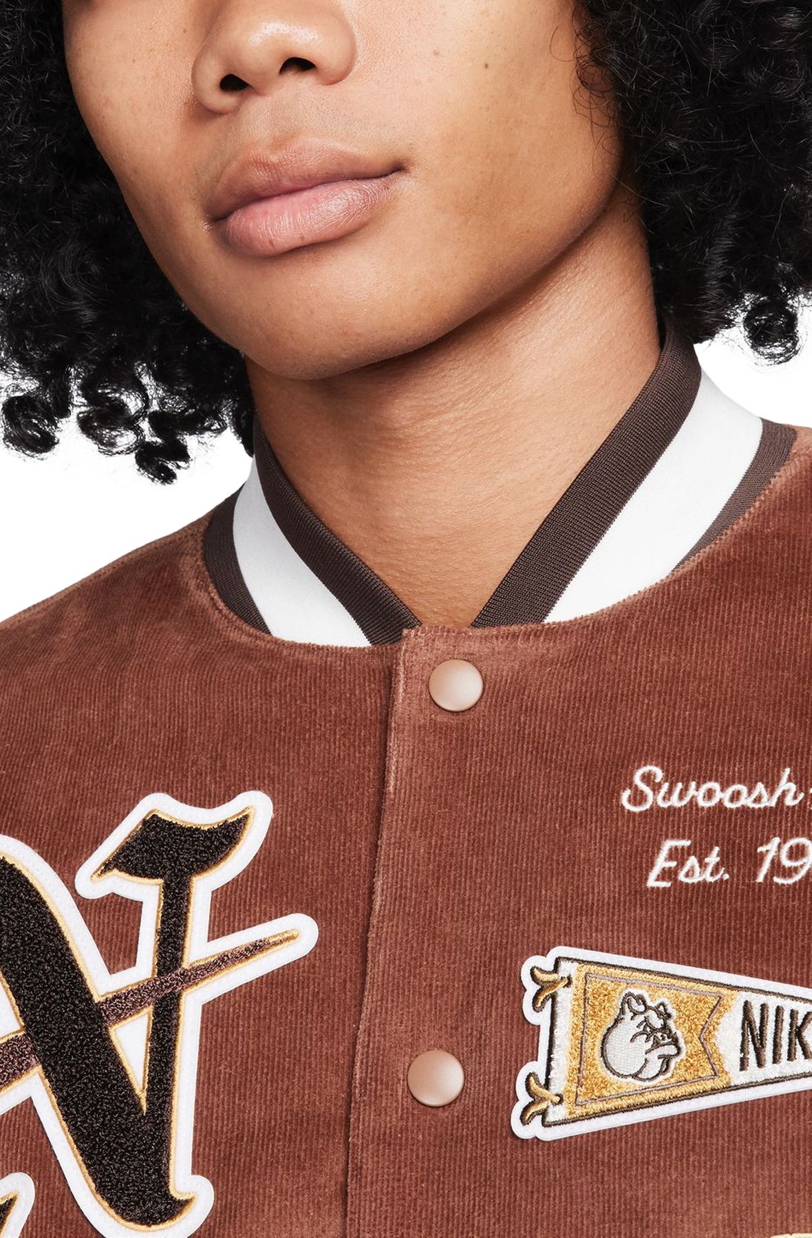 NIKE Sportswear Corduroy Bomber Jacket FQ6159 256 - Shiekh NIKE Sportswear Corduroy Bomber Jacket FQ6159 256 - Shiekh