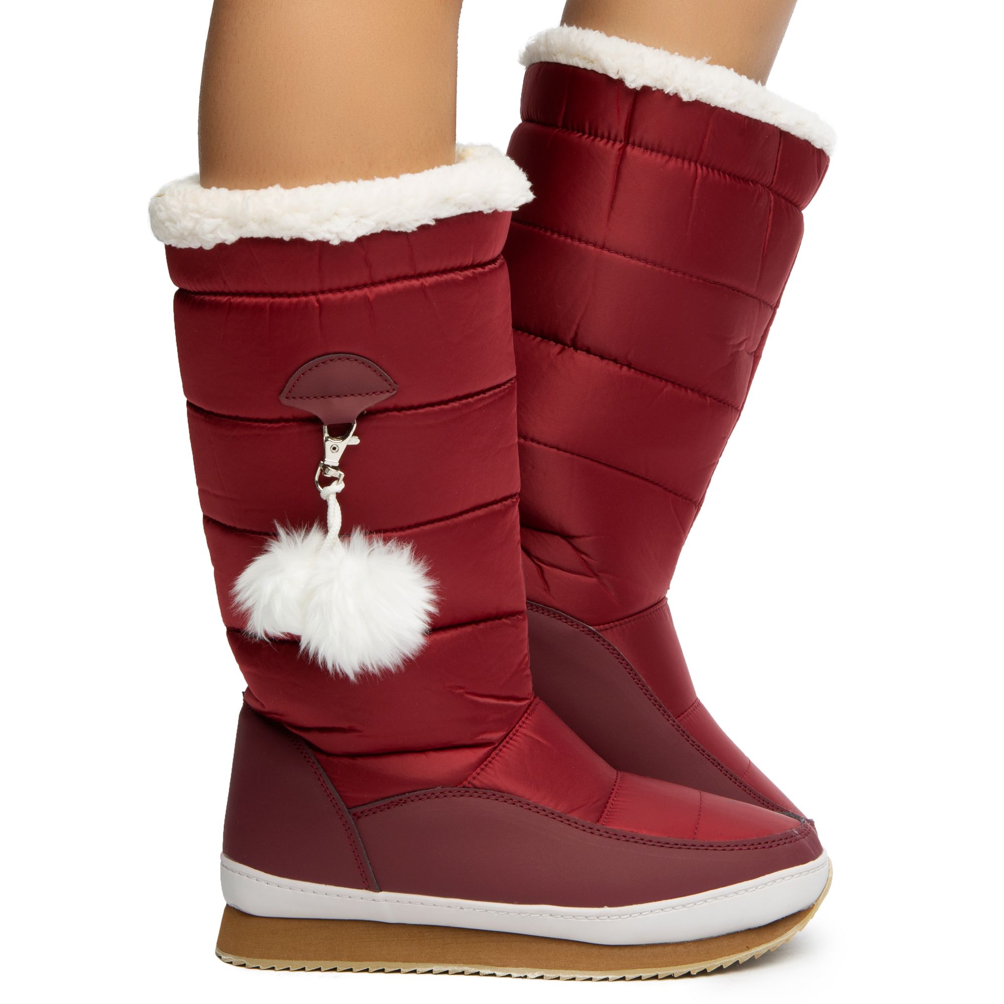maroon snow boots