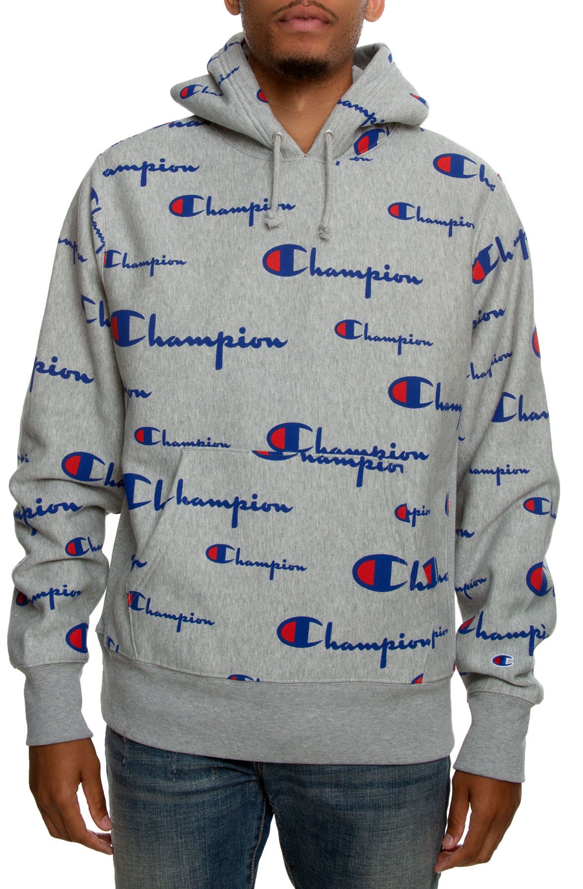 all over script champion hoodie
