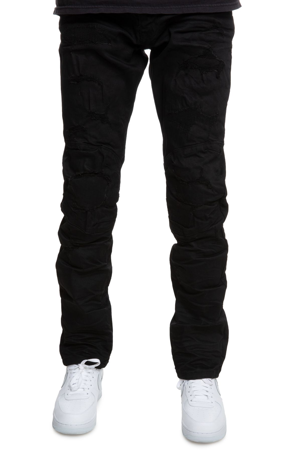SMOKE RISE Miguel Knee Pad Jeans JP20132JETBK Shiekh
