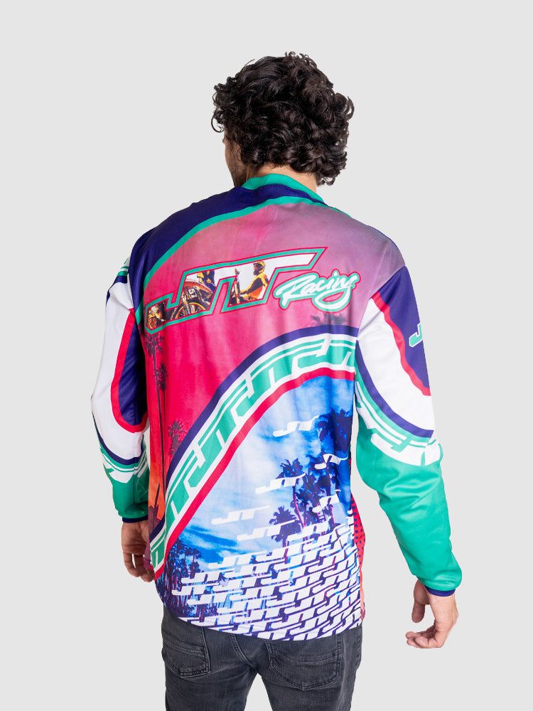 JT RACING Born and Raised Under the California Sun Jersey - Purple