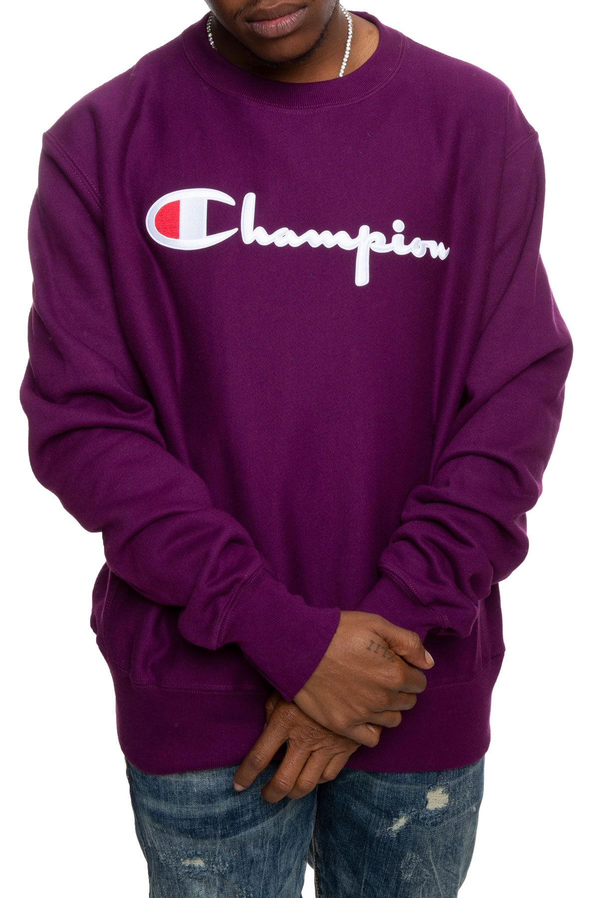 champion venetian purple sweatshirt