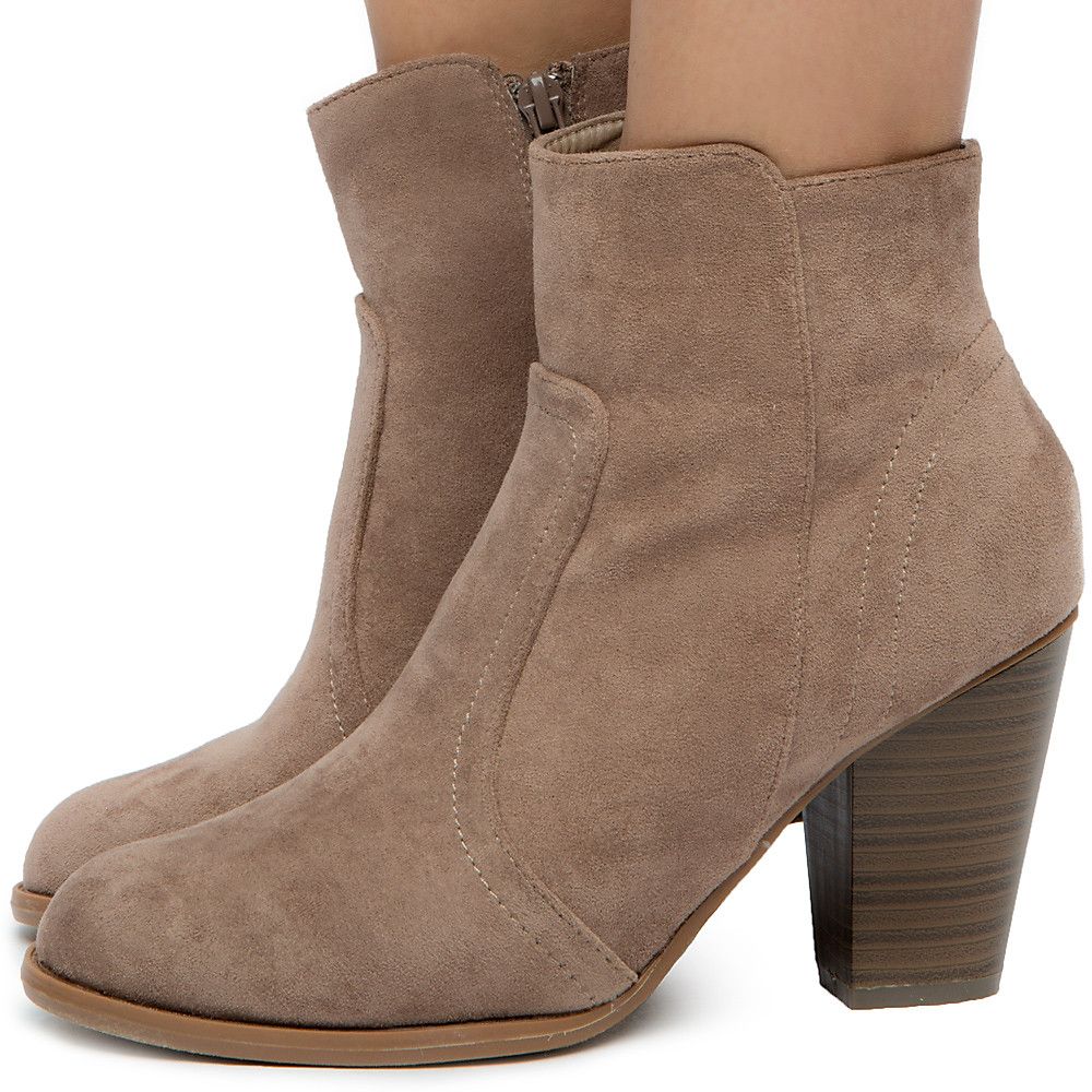 taupe booties women's