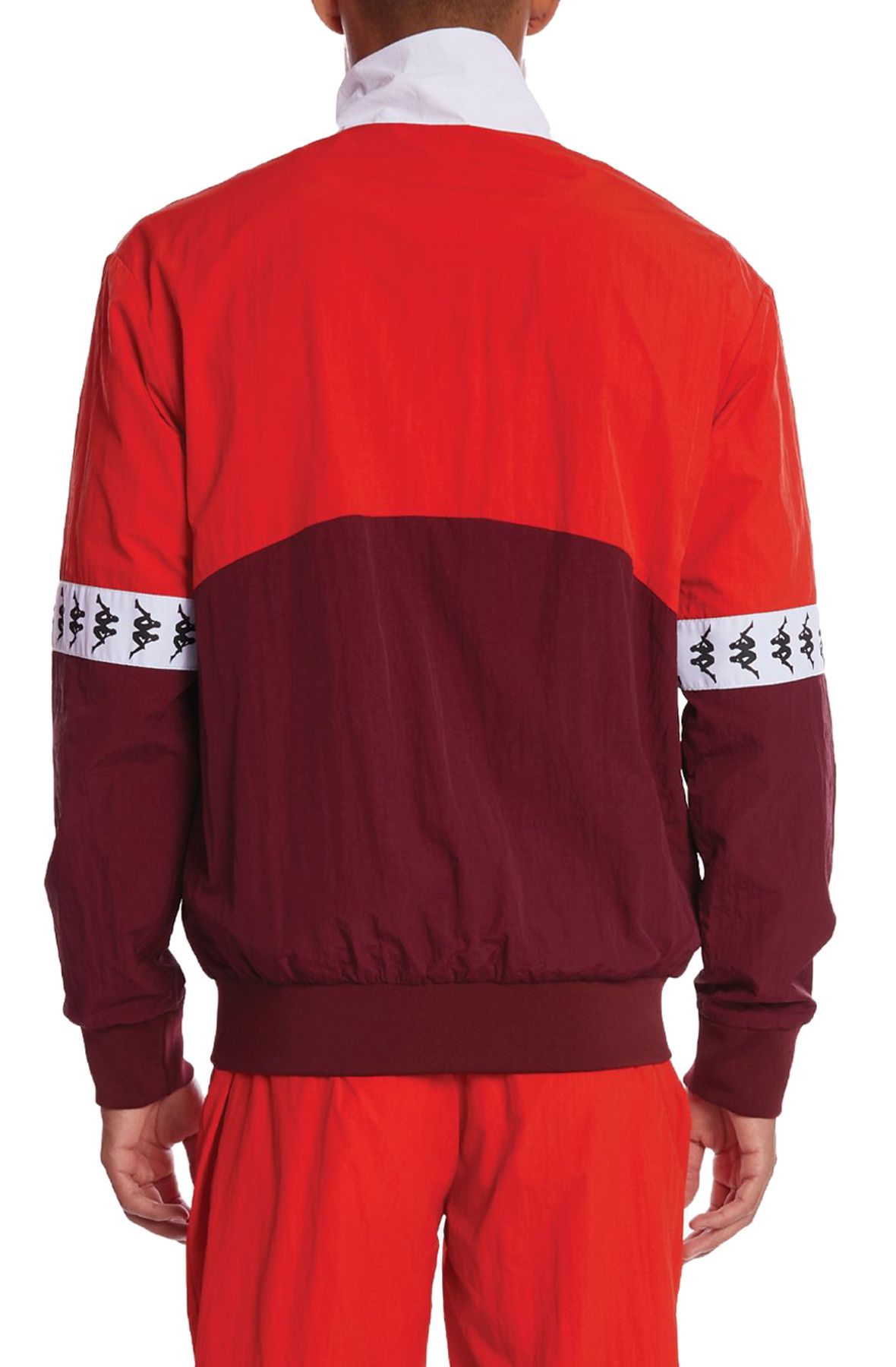 KAPPA 222 Banda Darren Full-Zip Jacket Red Dhalia/Orange Flame/White ...