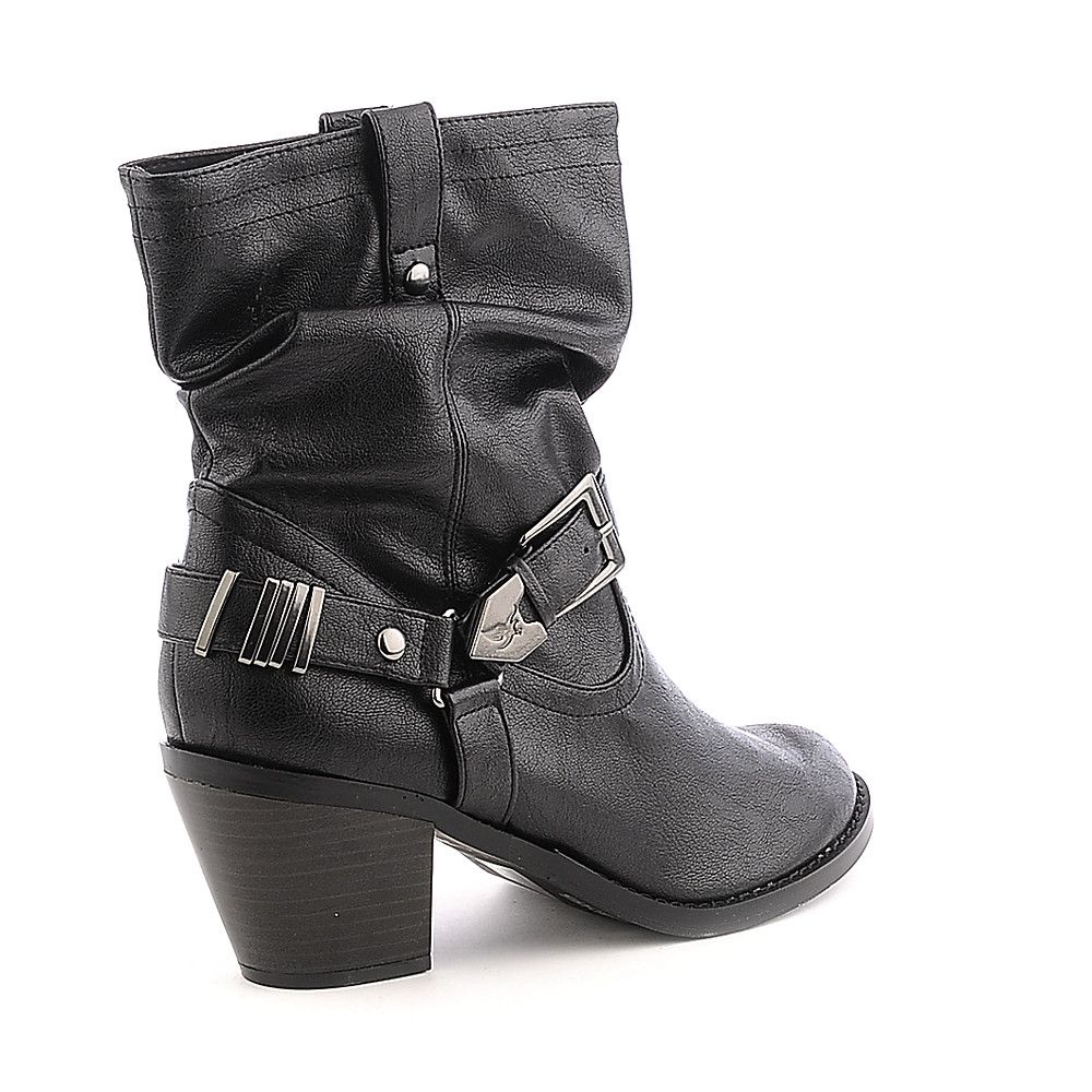 SHIEKH Low-Heel Ankle Boot B-HW1847 FD B-HW1847/BLK - Shiekh