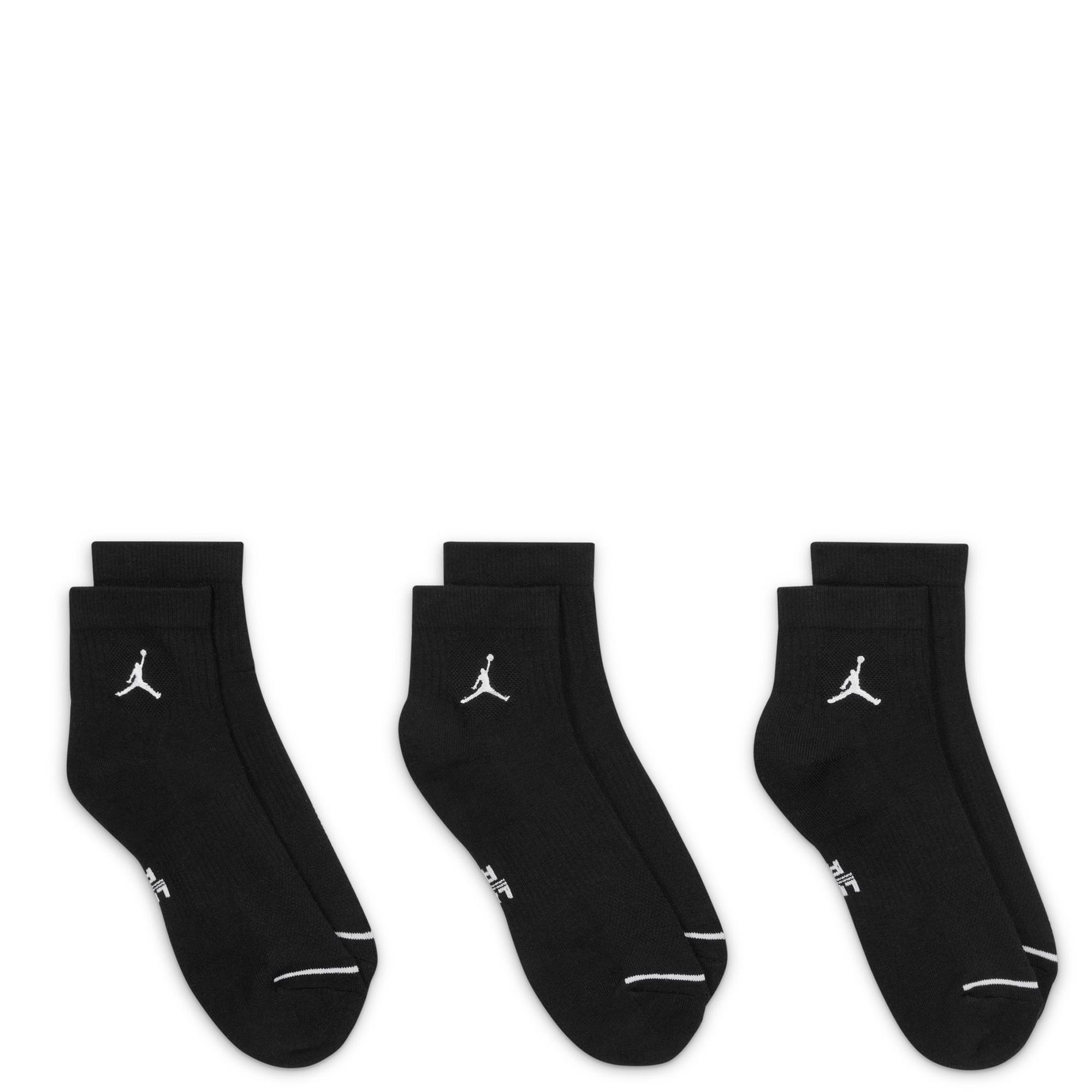 JORDAN Everyday Ankle Socks (3 Pairs) DX9655 010 - Shiekh