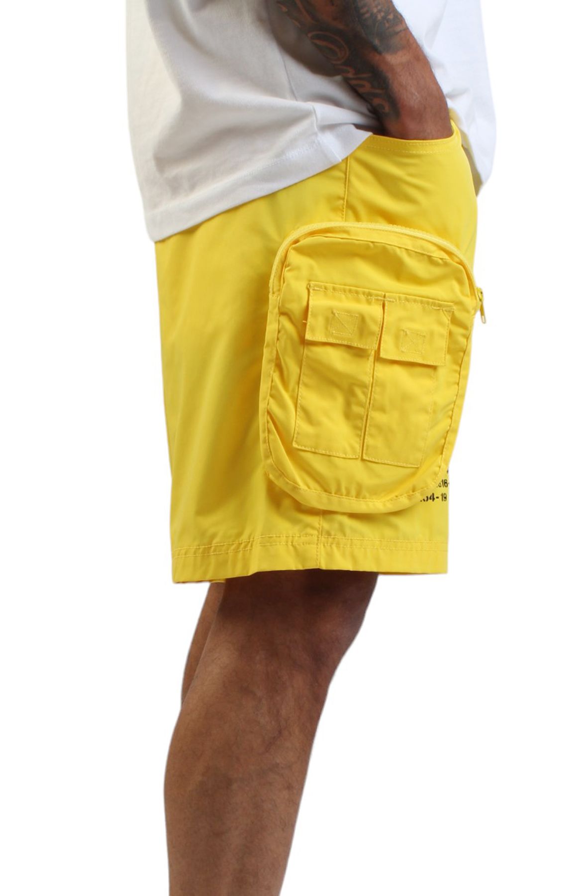 SMOKE RISE Utility Nylon Shorts WS23182EB-YEL - Shiekh
