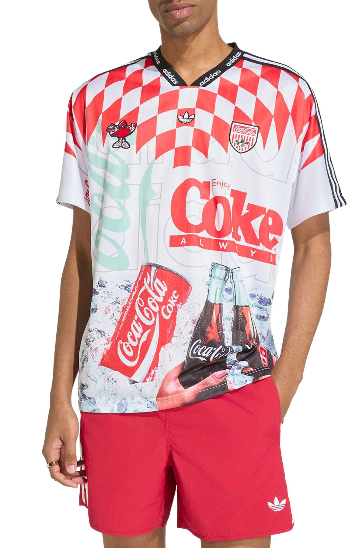 アディダスコラボサッカーシャツ ADIDAS ADIDAS X COCA-COLA CLASSIC SPORT MASH-UP JERSEY KY2106 - Shiekh