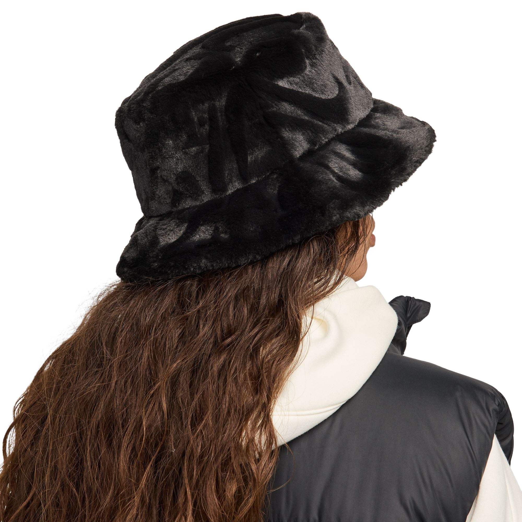 NIKE Apex Faux Fur Bucket Hat HF7194 010 - Shiekh
