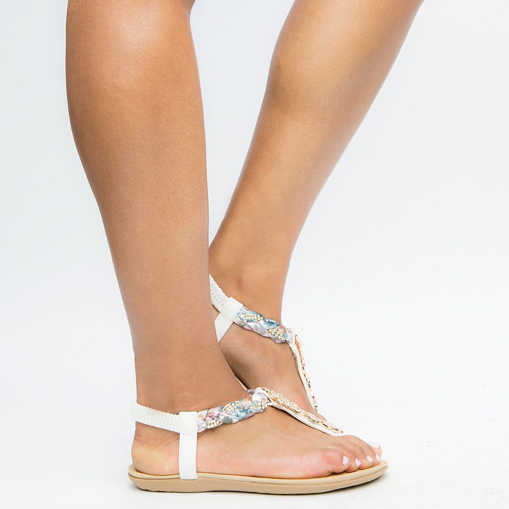 LILIANA Women's Dabby-2 Thong Sandals DABBY-2/WHITE - Shiekh
